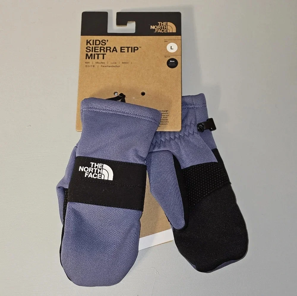 THE NORTH FACE Kids’ Sierra Etip Cave Blue Winter Mittens size large